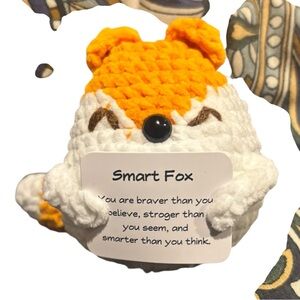 AB INKS Hand Crocheted Animal with Inspirational Message